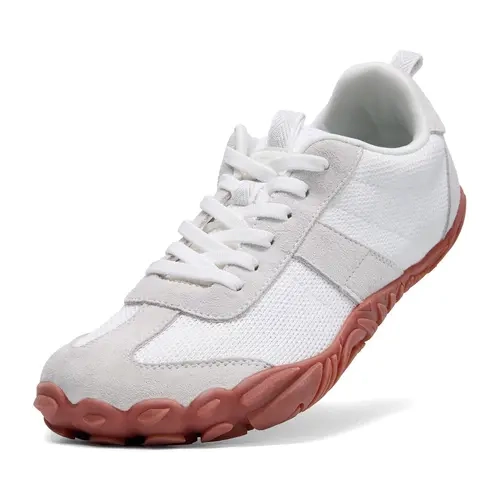 UBFEN Minimalist Barefoot Hiking Shoes - Women's & Men's Low Top Wide Toe Box, 0 Drop, Laced Fabric Basic Athletic Lightweight Footwear for Hiking, Gym Workout, Easy to Match Any Daily Outfit