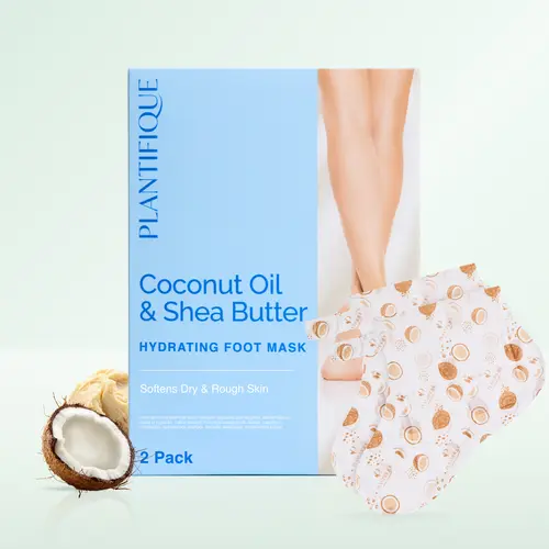 [PLANTIFIQUE Official Shop] Foot Moisturiser Socks - Kbeauty At-Home Foot Care Masks with Shea Butter, Avocado Extract, Urea, Glycerin, Hydrolyzed Oat Protein - Hydrate, Nourish, Repair Dry Rough Skin, Soften Heels for Adults, Moisture Boost