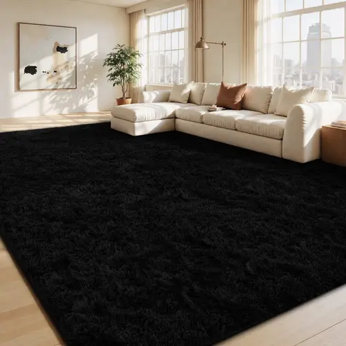 FAMVAL Non-Slip Shag Area Rug, Thick Plush and Cozy Comfort for Living Room, Bedroom, Nursery, Kids' Room, Playroom, Apartment and Dorm giftideas