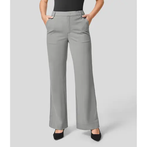 Halara Flex Mid Rise Pocket Straight Leg Work Pants