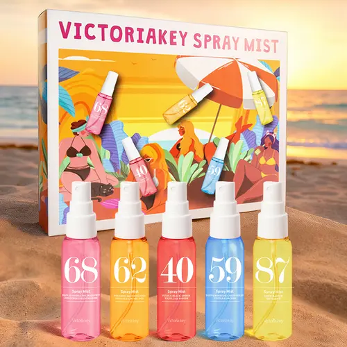 Sohochic Brazilian Alcohol-Free Fragrance Mist - 5-Piece Fruity & Citrus Scented (Grapefruit, Lavender) Wood-Contained Fragrance Beauty Set, Perfume Sampler Set, Limited Edition Travel Cool Gifts for Adults