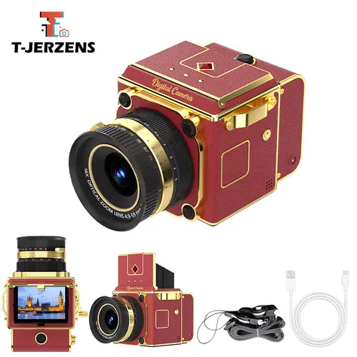 T-JERZENS 2026 Compact Retro Point-and-Shoot Digital Camera - 2.0 Inches, AVI Video, ABS Plastic, Portable Digital Cam, Pocket Vlogging Camera, Card-Supported, Beginner Teen Gift (Includes SD Card) techvibes