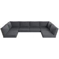 【Only Cushion】Aoxun Replacement Cushions for Outdoor Furniture, 14-Piece Outdoor Cushions for Patio Furniture, Deep Seat, Waterproof & Fade Resistant Couch Cushion for 6-Seat Patio Conversation Sets