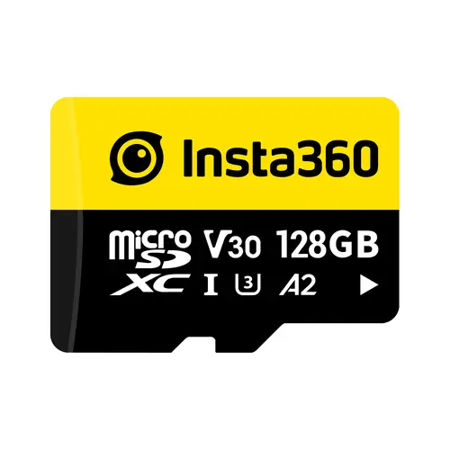 Insta360 128GB MicroSDXC Camera SD Card - A1-Rated, UHS-I U3, V30, 90 MB/s High-Speed Read/Write, Fast Transfer, for Recording Devices, High-Res Photos and Videos