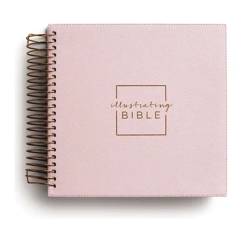 NIV Illustrating Bible, Pink Leathersoft Spiral | 8-Point Font, Extra-Wide 3.75" Journaling Margins | 9.25" Bible for Writing, Drawing & Notes