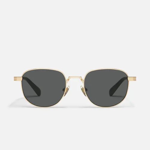 QUAY - BORN READY Retro Round Sunglasses with Tapered Metal Temples Adjustable Silicone Nose Pads for Effortless Cool and Instant Confidence