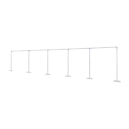 Stainless Steel Heavy-Duty Rectangle Balloon Arch Frame - 3m Height, 15m Width, Freestanding Stable Base Weight, Portable 44lb Capacity, Multifunctional 2-Tone Silver & Purple Decor, Welded Metal Feels Secure for Weddings, Balloon Arches Decorations