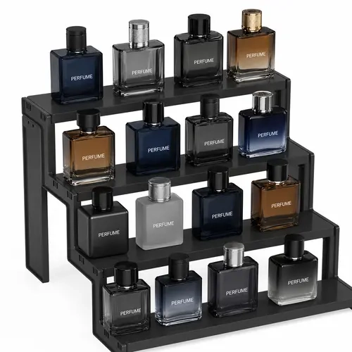 Lifewit 3-Tier 4-Tier Plastic Cologne Organizer Racks - Makeup Organizer for Men’s Colognes & Women’s Perfumes, Things for Rooms, Bathroom Counter & Bedroom Dresser Storage Holder