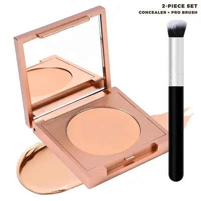 Color Corrector, Buildable Concealer, Dark Circles, Under Eye Brightening, Daily Wear Concealer, Mature Skin Makeup, Concealer with Brush