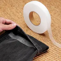 Iron-On Fusible Hemming Tape - Double-Side Stick Non-Woven Hot Melt Adhesive, 0.78in x 70yd Sewing Supply, Easy Press-On for Hem Repair, DIY Crafts, Craft Fast, Clothing Hems Cuffs Collars Fixes