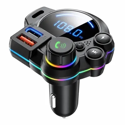 The Latest Car FM Transmitter - Wireless Plug-and-Play MP3 Player, 30W PD 3.0 Fast Charging Radio Adapter Audio Receiver for SUV, Sedan Road Trip Essentials