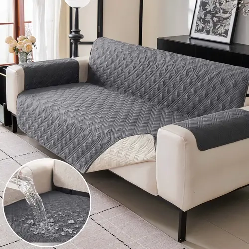 Waterproof Sofa Cover for Dogs & Cats, Washable Sofa Protector, Non Slip Quilted Couch Protector, with elastic straps, Pet-Friendly Sofa Protector for 1-4 Seater Sofa