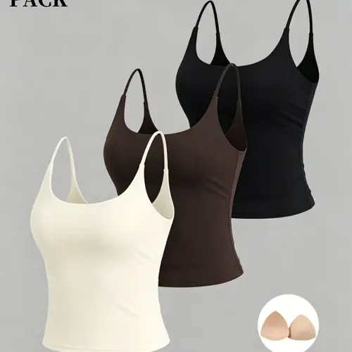 No-Pad No-Ruched Camisole Tank Top, Minimalist Slim Fit Spaghetti Strap Cami, Y2K Summer Layering Top, Soft Stretchy Lightweight Basic Shirt, Casual Sexy Blouse