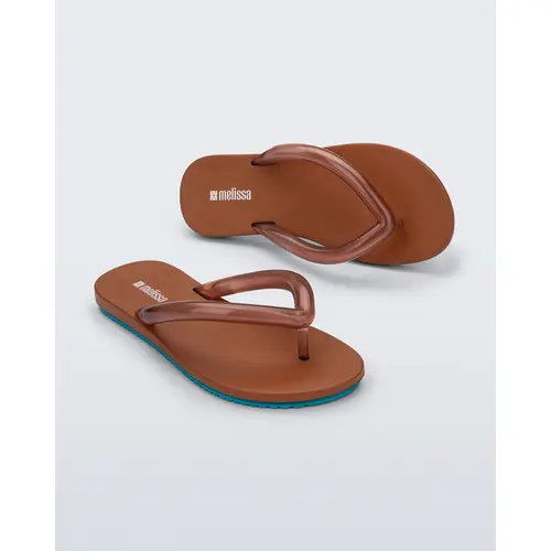 Melissa Women's Flip Flop Shoes - Open Toe Slip-On Casual Footwear for Warmer Days, Fun Puff Detail, Puffed AirBubble Straps, Flat Heel (1cm or Less), Airflow Design