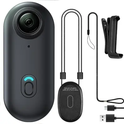 Mini Action Camera 4K HD, Portable Sports Camera with 120° Wide Angle Lens, Pocket Body Camera for Outdoor Travel Vlog