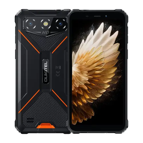 OUKITEL G3 Rugged Cellphone - 16GB+128GB, 6300mAh (5500-6499mAh) Battery, Android 14, 4G, 13MP Camera, 900h Standby, Gorilla Glass 5 Screen, Octa-Core, Waterproof Unbreakable Dual Sim Mobile Phone, Quad-GPS Offline, Type-C, for Work Use