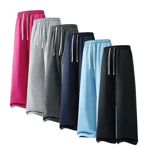 Men's Buttery Soft Knit Solid-Color Straight-Leg Long Length Drawstring Joggers - Side Pockets, Fitness, All-Season Outdoor Wear, Casual Street Style, Sweatpants Outfits, Buttery Soft Jogger, Casual Street Joggers