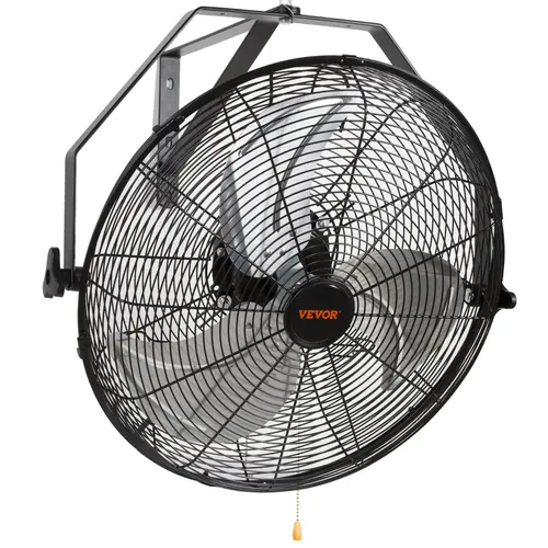 【DealsForYouDays】VEVOR Wall Mounted Fan - IP44 Waterproof Outdoor Cooling Fan3-Speed Adjustable Speeds High Velocity (Max. 4150 CFM)ETL Listed Industrial/Residential for WarehousePatioBlack, Adjustable Speeds Fan