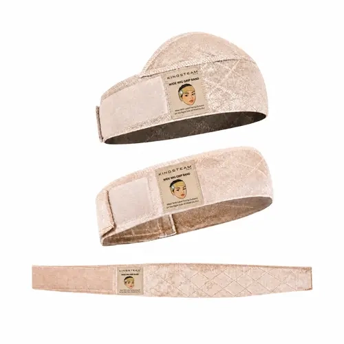 KingSteam Wig Grip Band 2PCS, Adjustable Non-Slip Velvet Wig Headband, Breathable Elastic Wig Holder for Women