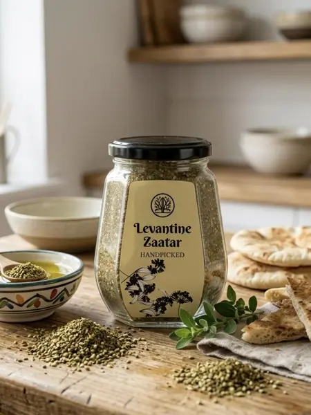 Levantine Wild Handpicked Zaatar Seasoning Blend (8.45 Oz) | Mediterranean Spice Blend for Bread, Olive Oil, Grilled Meat, Vegetables, Dips, Salads & Everyday Cooking