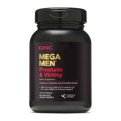 GNC Mega Men Prostate & Virility Dietary Supplement - Human Men's Optimum Multivitamin, 90 Count