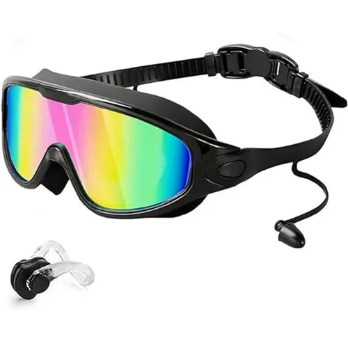 Anti-fog Swimming Goggles, Anti-UV Swimming Goggles with Ear Plugs, Swim Glasses for Men Women Youth, Water Sports Equipment