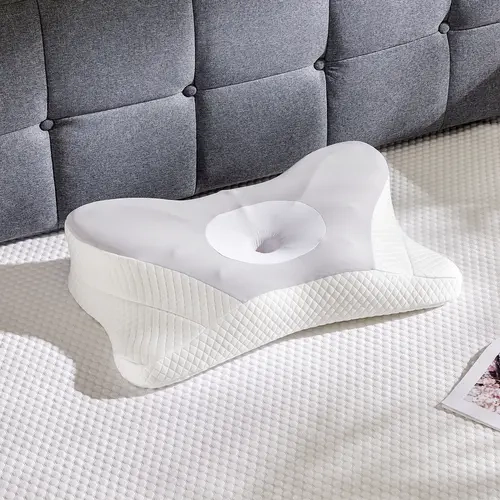 Sweet Furniture S Contoured Memory Foam Cervical Neck Pillow - Breathable Pillowcase Included, for Neck Pain Relief & Posture Fix, Textiles & Soft Furnishings Bedding