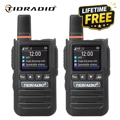 [LIVE ONLY] Lifetime Free TIDRADIO G19 Global POC Radio AI Noise Canceling Wireless Accessories 4G Walkie Talkie Long Range PTT Group Call Loud Audio