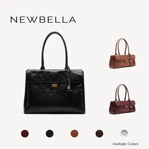 NEWBELLA Vesper Series Classic Shoulder Bag,  Casual Everyday Purse,PU