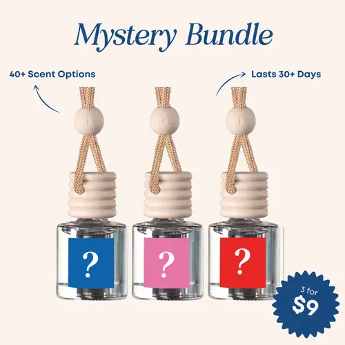 CANDECRAFTCO 3-Pack Car Fragrance Set - $9 Total, 8ml Pre-Filled High-Quality Car Deodorizer with Delightful Smell, Casual Scent (Barber Shop, Birthday Cake, Blue Raspberry, Bourbon Vanilla), Lasts 60+ Days Interior Accessory