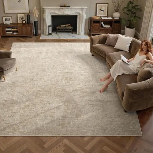 Art&Tuft 3-D High-Low Texture Washable Area Rug - Contemporary Household Textile, Rugs for Bedroom, Aesthetic Room Decor, Modern Home Furnishing