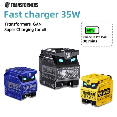 TRANSFORMERS 35W Dual USB Black Wall Plug Charger - 2-Port Multi-Port Adapter for Cellphone, Electronic Mobile Devices, Daily Household Use (US Plug Chargers) techvibes