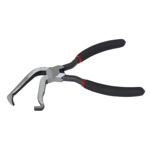 8 in Disconnect Pliers - Ergonomic Disconnect Repair Tools for Technicians, Dual Durometer Grips, Hook Tip, 1-Handed Removal, Confined Space Use, MAF Sensor Ready, Fuel Injectors Push-Tab Lock Removal, 1 Black 60°+1 Black Straight