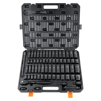 【DealsForYouDays】VEVOR Cr-V Alloy Steel Socket Wrench Set,  Auto Repair Car Tools, Heavy-Duty Tool Box, Easy-to-Read Markings, Rugged Build,father'sdaygifts