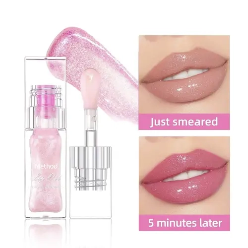 iMethod Magic Color-Changing Moisturizing Lip Oil - Hydrating Cosmetic Lip Care Gloss, Plumping, Non-Sticky, Long-Lasting, Fresh Texture, Moisture-Boosting, for Birthday, Halloween, Family Gatherings Beauty Needs