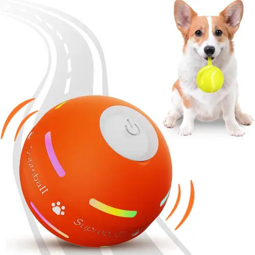 Interactive Dog Toys Dog Ball,[Newly Upgraded] Durable Motion Activated Automatic Rolling Ball Toys for/Small/Medium/Large Dogs,USB Rechargeable Springtok