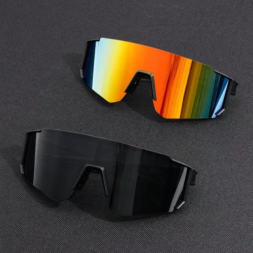 Unisex Shield Sunglasses, Trendy Oversized Sunglasses, Sporty Sunglasses, Fashionable Sunglasses for Biking, Cycling and Outdoor Sports, Sports Eyewear