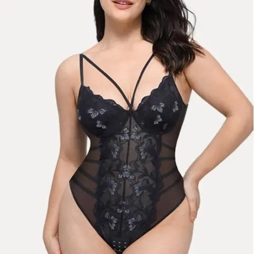 FeelinGirl Shapewear Bodysuits for Women V Neck Tummy Control Blackless Body Suits Thong Breathable Comfort Sleeveless Womenswear 2