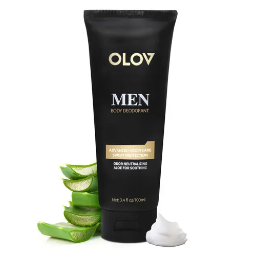 OLOV Men's UltraPremium Aluminum-Free Deodorant Bottle, Antitranspirant Deodorant with Body Care Blend & Aloe Barbadensis Leaf Juice, Body Odor Relief, Sweat Protection, Soft Comfortable Fragrance, 3.4fl oz, Deodorantbottle