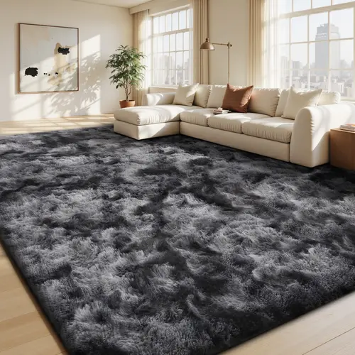 FAMVAL Minimalist Shag Area Rug, Thick Soft Plush, Non-Slip for Living Room, Bedroom, Nursery, Kids' Room, Playroom, Apartment and Dorm giftideas