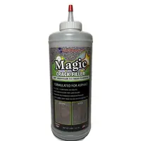 Asphalt Magic Crack Filler 2 lb. Bottle- High-Performance Filler for Driveways, Parking Lots, and Roads - Prevents Water Intrusion!! Repair