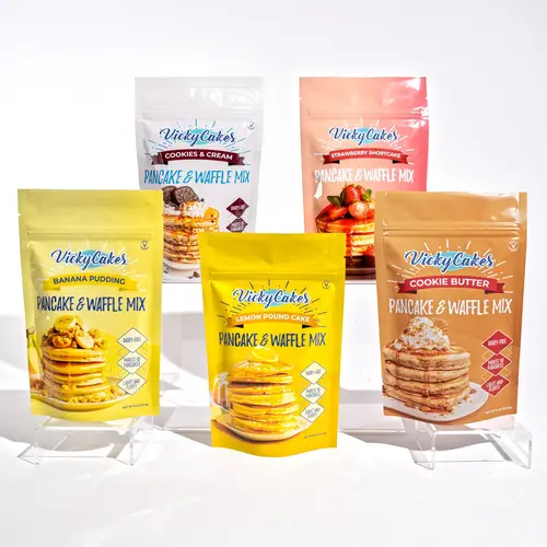 5 Pack Dessert Flavors Pancake Mix Bundle (Lemon Pound Cake, Banana Pudding, Cookie Butter, Strawberry Shortcake, Cookies & Cream)