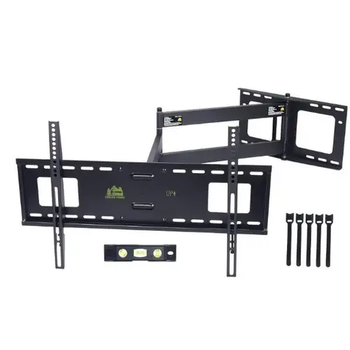 FORGING MOUNT Full Motion Tilt TV Wall Mount Bracket - Carbon Steel Articulated Arm, 42in Extension, Low Profile, Pre-Drilled Holes, Fits 37-80in Flat/Curved TVs, VESA 600x400mm Compatible, 110lbs Capacity, XXL Full Open Front, HDMI Cable Included tiktoks