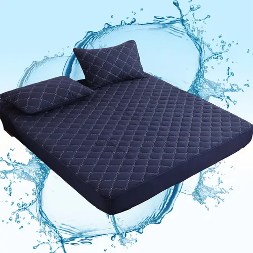 Cosybay Durable Polyester Bedding Set - Queen/King/Full Sizes, 80g Brushed Fabric, Waterproof Quilted Breathable Topper Pad, 6-15" Deep Hold, Skin-Friendly Sheets, 2 Pillowcases, Washable Moisture-Proof Cover (Full:3pcs:54) #halloweenfinds
