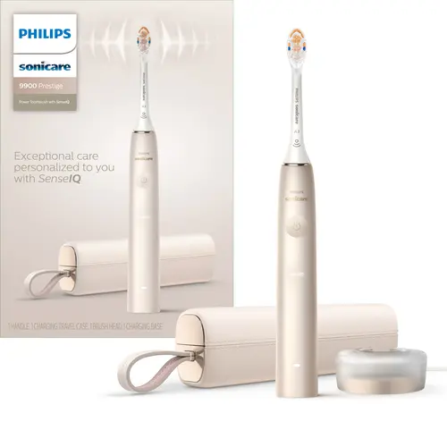 Philips Sonicare DiamondClean Prestige 9900 Rechargeable Electric Toothbrush - SenseIQ Oral Teeth Cleaner for Gum Health & Selfcare