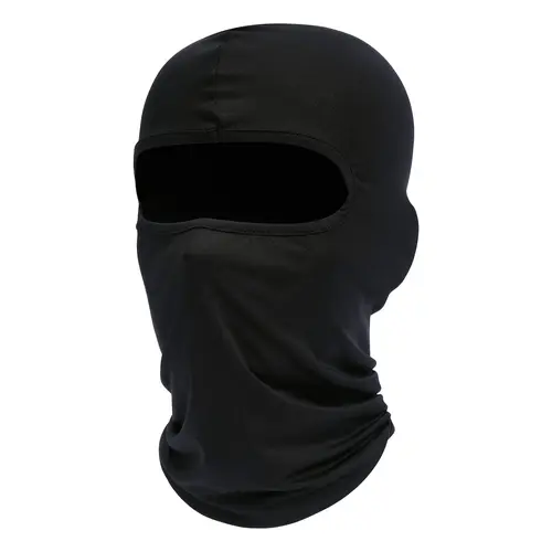 BIGWIG Polyester Knit Full Balaclava - 1 Size Summer Cooling Solid Color UV Protector, Unisex Snug Elastic Fit Breathable Face Cover, Outdoor Sports Neck Gaiter for Cycling, Durable Stretchable Sun Protection Accessory