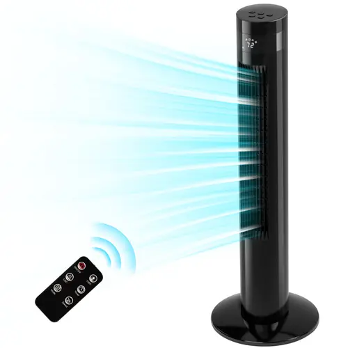 Antarctic Star DC Tower Fan - Adjustable Speed, 26 ft/s High Velocity, Portable Electric Oscillating Floor-Mounted Fan with Handle, Remote-Operated, 12H Timer, Quiet Household Appliance Ideal for Bedroom (Note: Not an Air Conditioner)