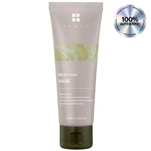 BRMUD Celeb's Choice Mask | Relief Mud Mask | Moisturizing Pore Cleanser Korean Mask w/ 91.8% Nature-Derived Ingredients | Gentle K Beauty Wash Off Body Mud Mask (3.72 fl oz)