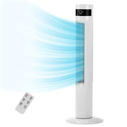 36 inch Tower Fan, Oscillation fan with Remote Control, Standing fan for office, 3 Wind Modes, Time Settings, Portable Bladeless Floor Fans for Home with Children/Pets/Elders(36") Springtok