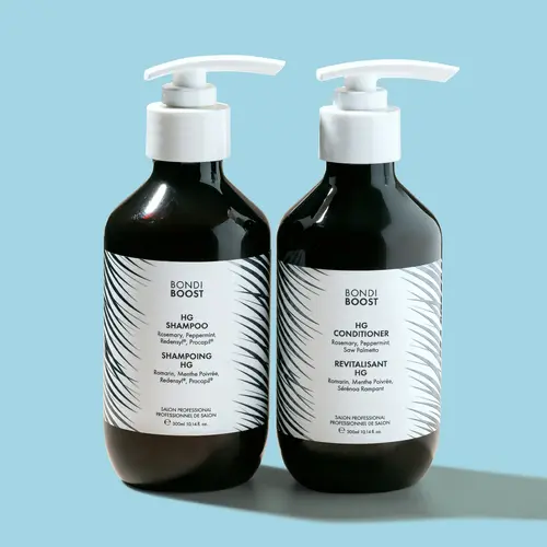 Anti-Thinning HG Shampoo & Conditioner Duo by BondiBoost- Hydrating, Soothing, Silicone-Free, Clean Formula with Rosemary & Saw Palmetto for Fuller Hair Natural Haircare